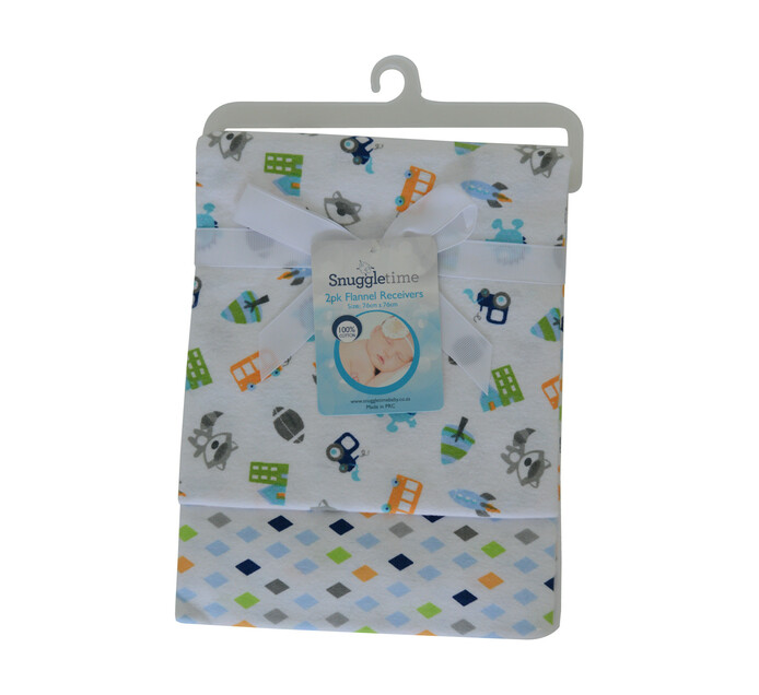 Snuggletime 2Pack Flannel Receiver Baby Bedding & Blankets