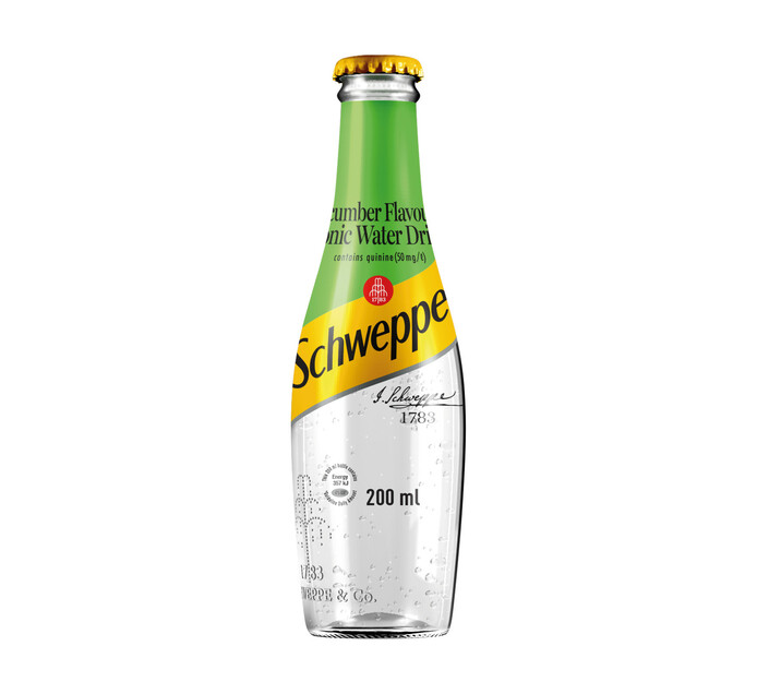 Schweppes Tonic Water Bottle Cucumber (4 x 200ml) Makro