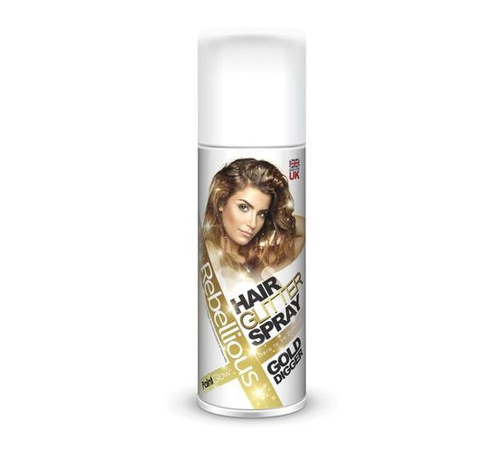 PaintGlow Rebellious Glitter Hair Spray - Gold Digger