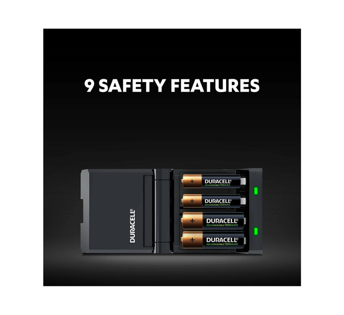 Duracell Charger Ready in 45 min + 2 AA and 2 AAA Batteries Makro