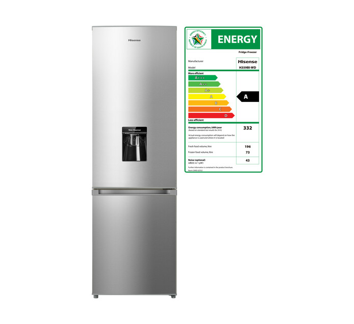Hisense 269 l Combi Fridge/Freezer with Water Dispenser Combination