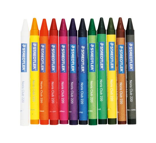 Staedtler Noris Club 220 Wax Crayon (12 Pack) Assorted 