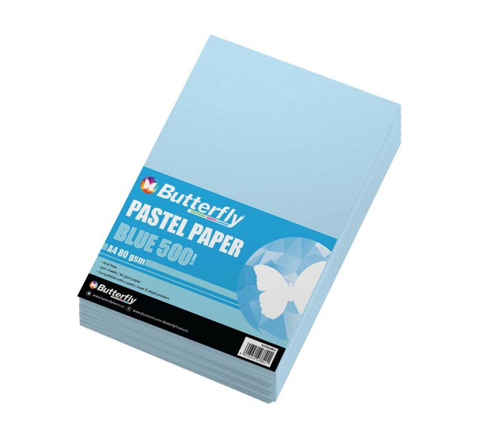 Butterfly A4 Paper (500 Sheet) Pastel Blue 