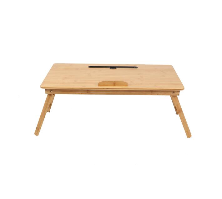College Originals Large Multi-Functional Bamboo Standing Laptop Table Black
