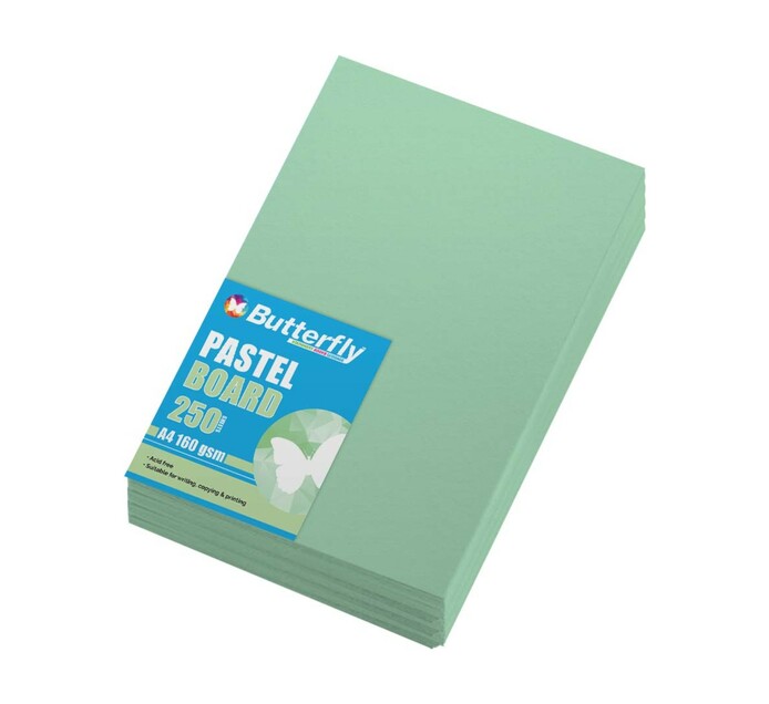 Butterfly A4 Pastel Board Green 250 Sheet Makro