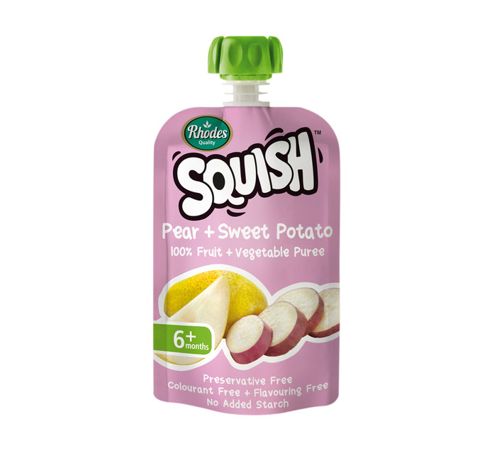 Rhodes Squish Infant Food Pear and Sweet Potato (1 x 110g)