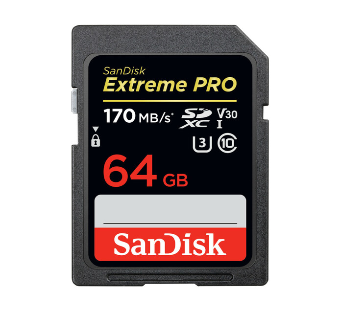 Sandisk Extreme Pro SDXC 64GB - 170MB/S V30 UHS-I U3 