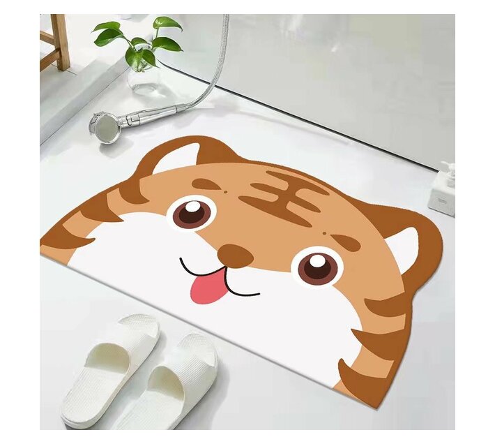 Super Absorbent Character Diatomite Bath Mats Perfect Tiger 90x60cm