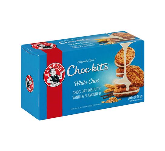 Bakers Chockits Biscuits White (12 x 200g)