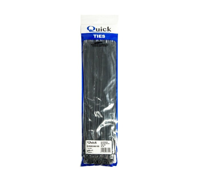 Quick 4.8 X 400MM Quick Ties Cable Ties 4.8 x 400mm Black Black Makro