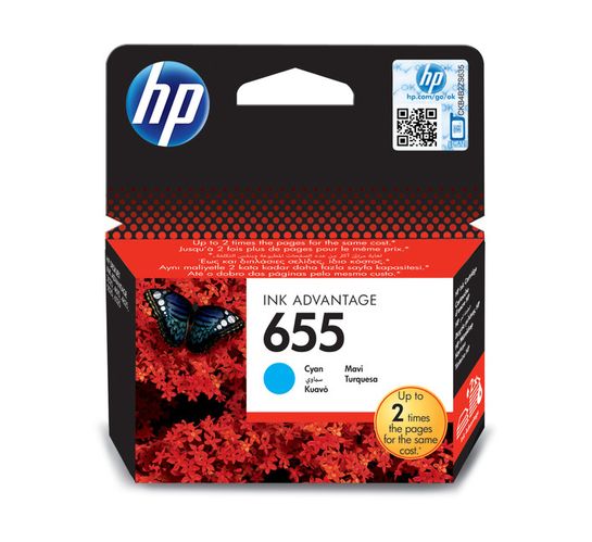 HP 655 Cyan Ink Cartridge 