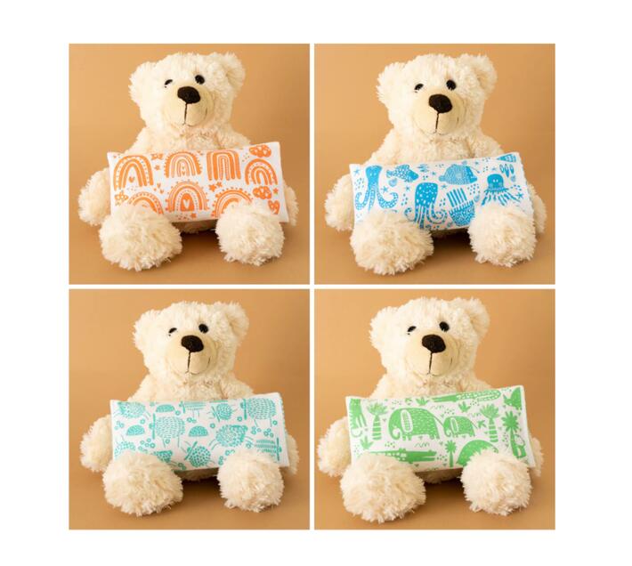 FlaxiToddler Flaxseed & Lavender Cotton Heat Therapy Bag Aqua Sheep