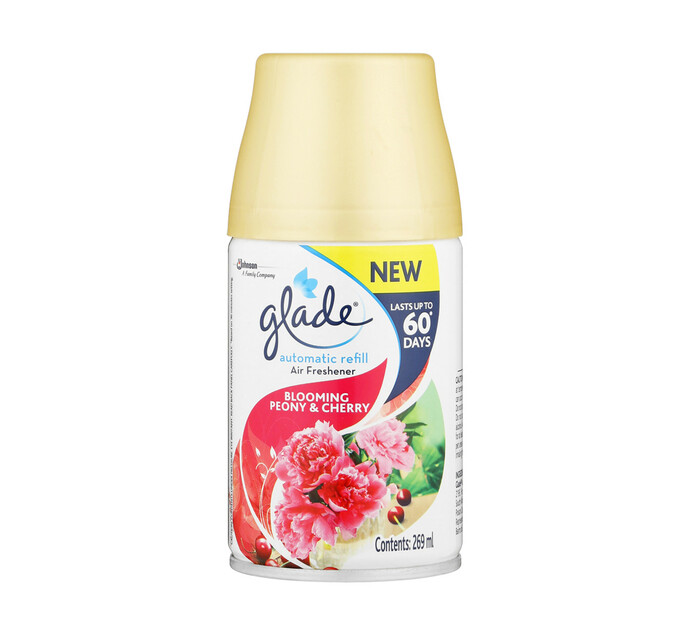 Glade Auto Air Freshener Refill Bloom Peony And Cherry (1 x 269ml) Liquids APC All Purpose