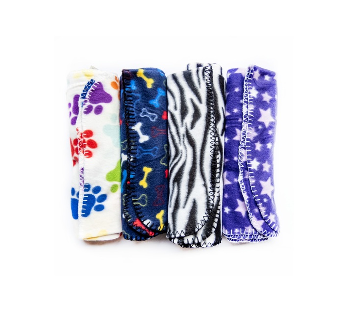 Grovida Pet Blanket Polar Fleece (100cmx70cm) Paw Print Makro