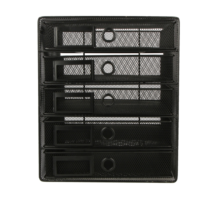 ARO 5 Drawer Storage Cabinet Black Each 