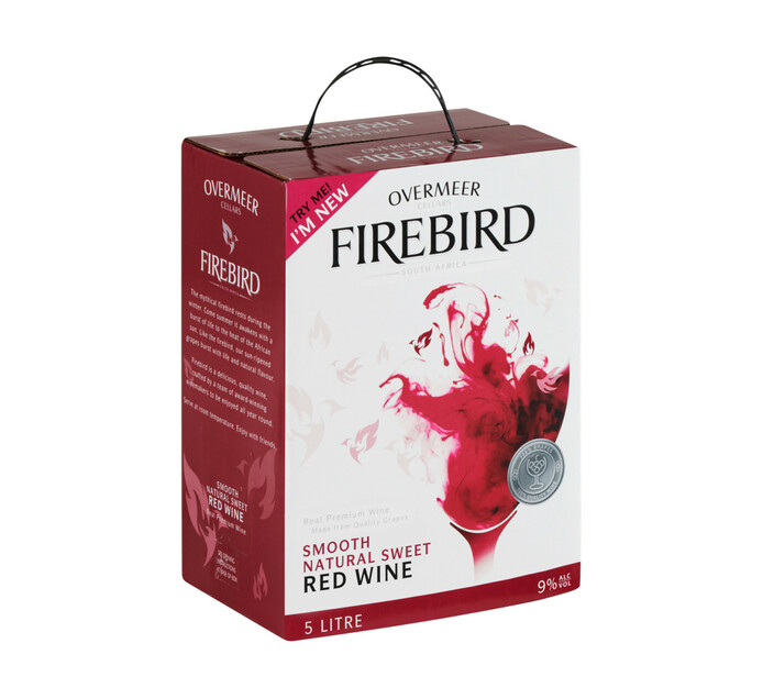 Overmeer Firebird Smooth Red (1 x 5L) Box Wine 5L Box Wine Box