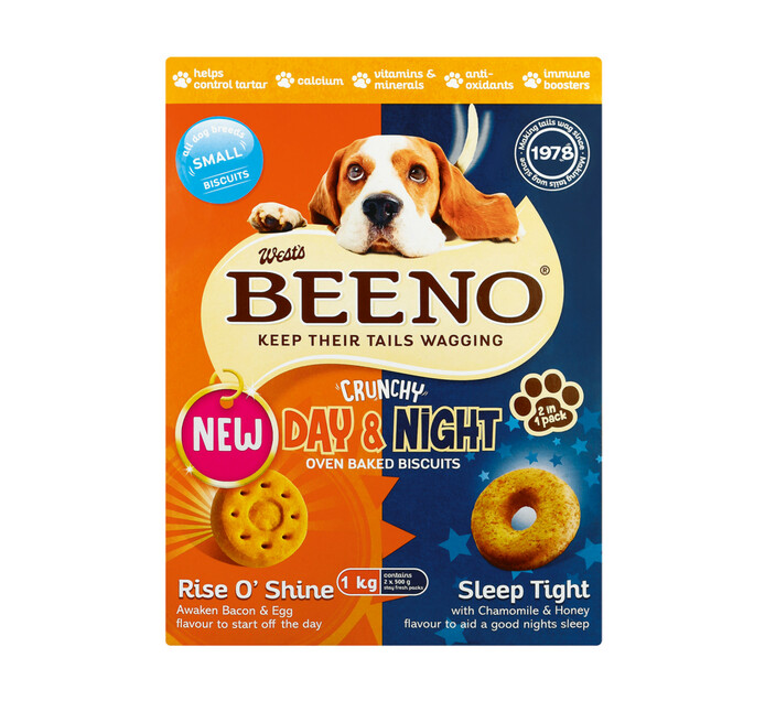 BEENO DOG BISCUITS 1KG, DUO SMALL