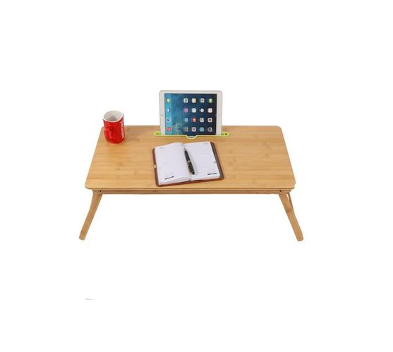 College Originals Large Multi-Functional Bamboo Standing Laptop Table Green