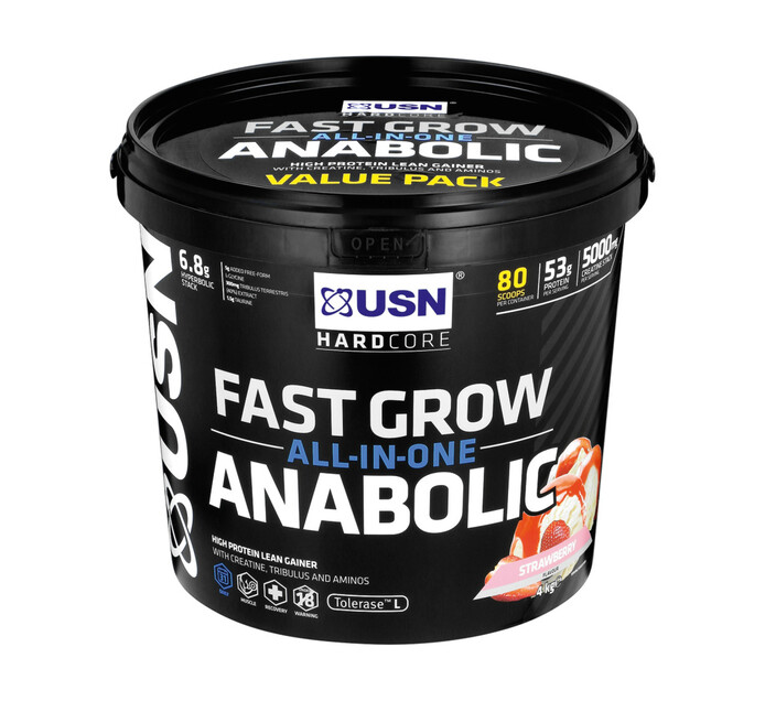 USN FAST GROW ANABOLIC STRAWBERRY 4KG Makro