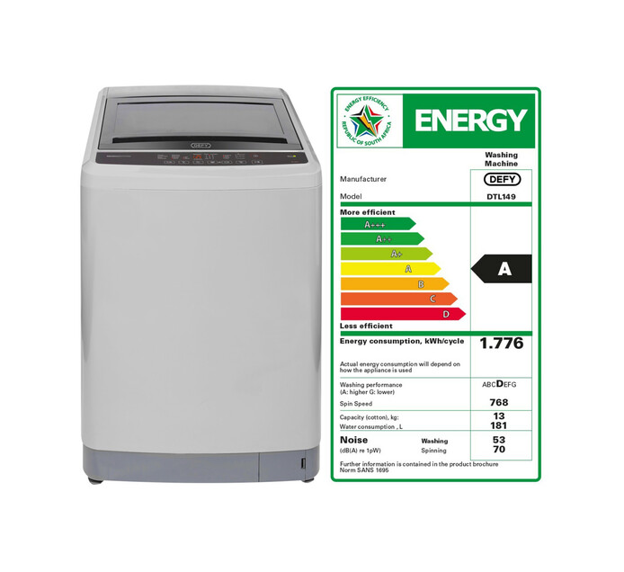 Defy 13 kg Top Loader Washing Machine Makro