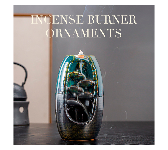 Ceramic Waterfall Reverse Flow Incense Burner Ornament Makro
