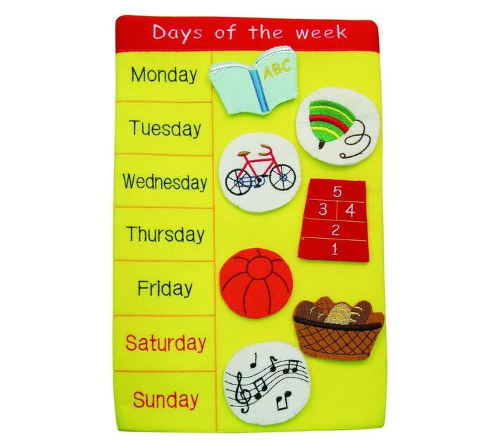 Days of the Week Planner Wall Hanging Chart Makro