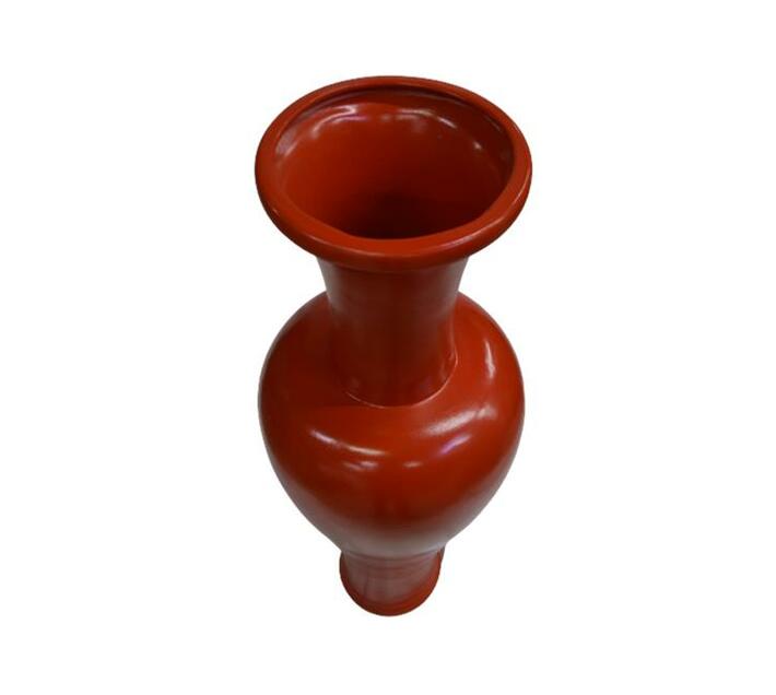 Vase Ceramic 115cm Elina Long Neck Orange - Decor Essentials