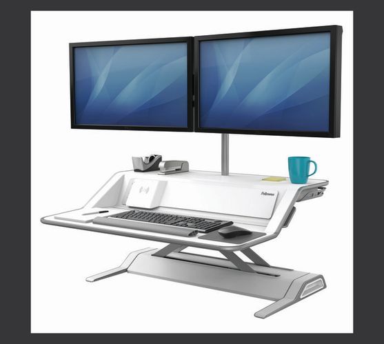 Fellowes Lotus DX Sit-Stand Workstation White