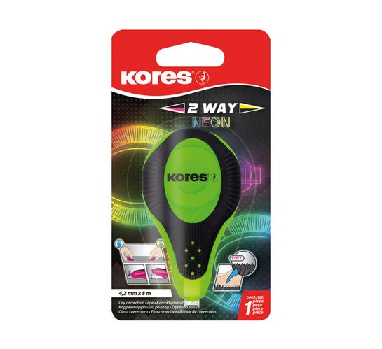 Kores 2-Way Correction Tape Neon Each 