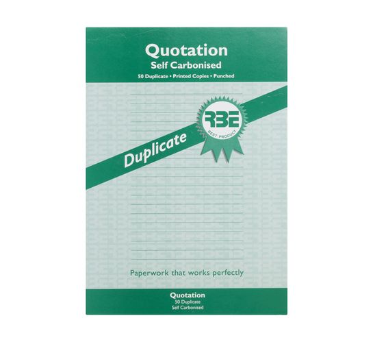 RBE A4 Quoatation Duplicate Pad Each 