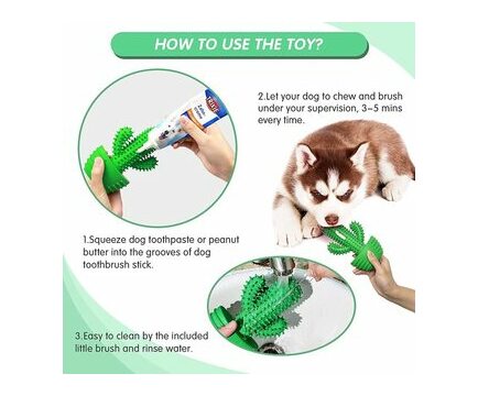 Ruff ‘n Tuff Chewable Rubber Dog Toothbrush Teeth Cleaning Toy