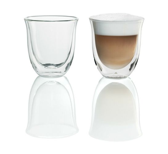 Delonghi 2-Piece Cappuccino Glass Set 