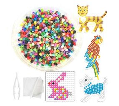 Ironing Beads - Pet Love (4 Small Pegs/4 Cards) - Bucket Kit
