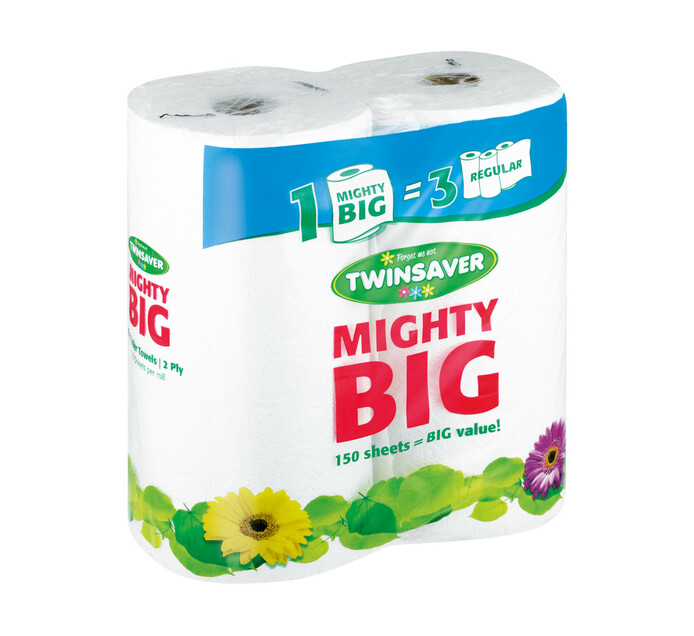 Twinsaver Mighty Big Roller Towel White (1 x 2's)