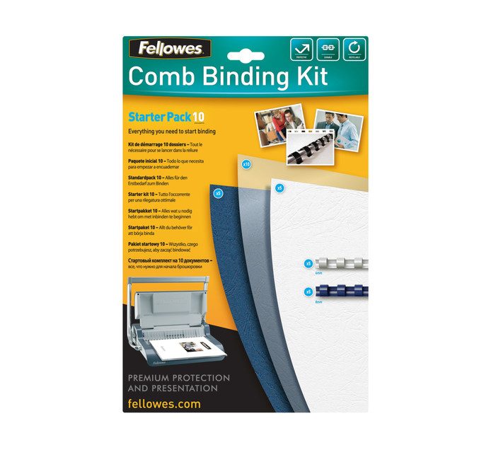 Fellowes 10 Pack Binding Starter Binders & Acc Binding Binders