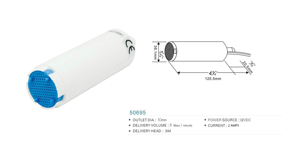 12 Volt Utility Shower Pump Submersible Makro