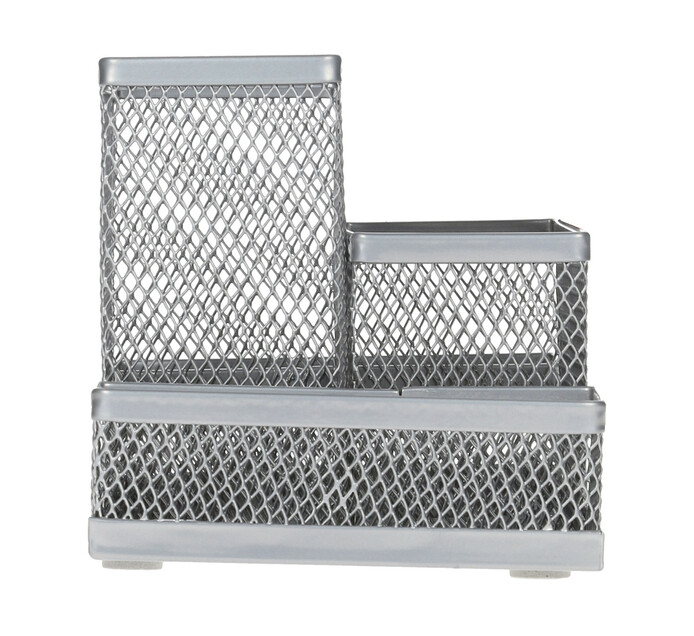 ARO 2Division Desk Organiser Silver Makro