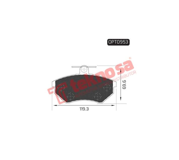 Optima Brake Pad Set OPT0953 Makro
