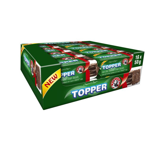 Bakers Topper Biscuits Mint Choc (64 x 50g) Makro