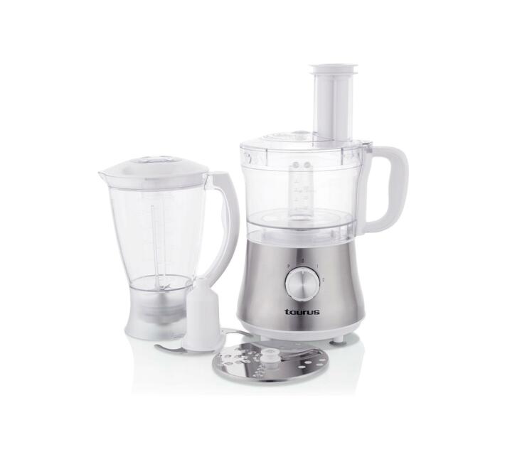 TAURUS FOOD PROCESSOR WITH ATTACHMENTS STAINLESS STEEL BRUSHED 1.5L 500W PROCESSADOR BASIC