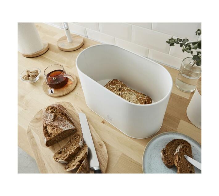 Swan Nordic White Bread Bin with Cutting Board Makro