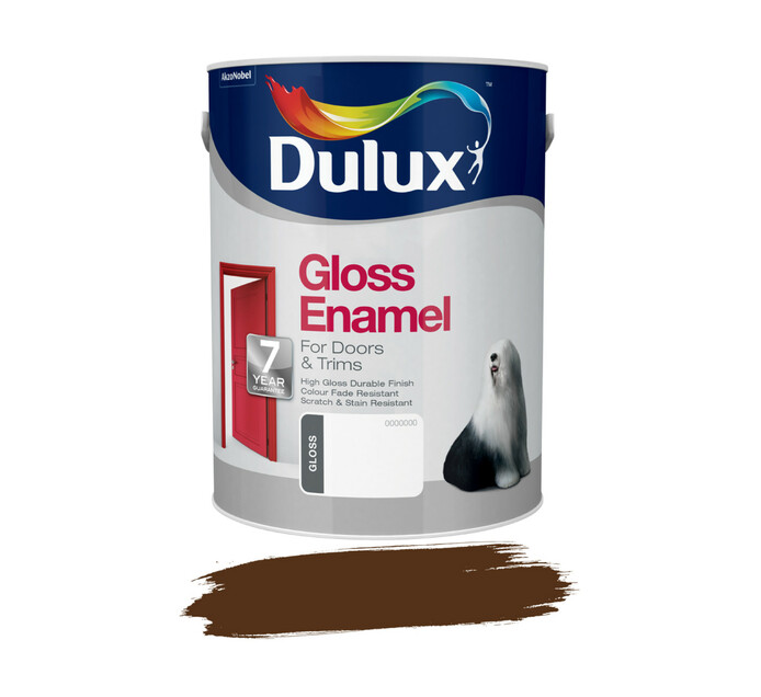 Dulux 5 l Gloss Enamel Brown 