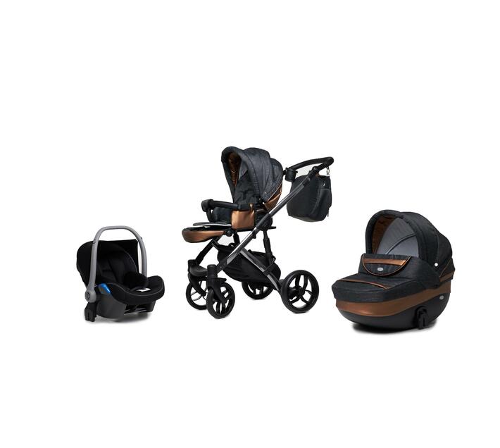 Baby Merc Faster Limited Edition Travel System (3-in-1) - Charcoal