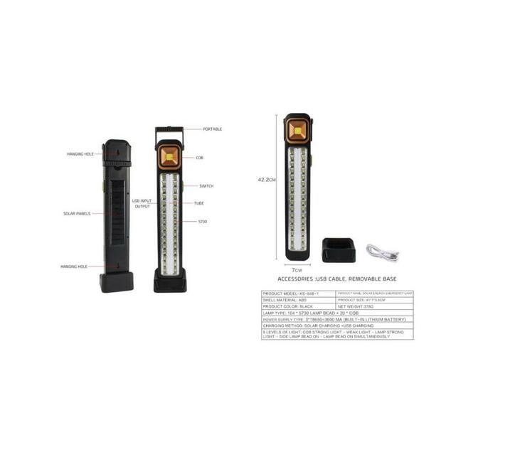 Solar Rechargeable LED Loadshedding Light (Emergency Light) Makro