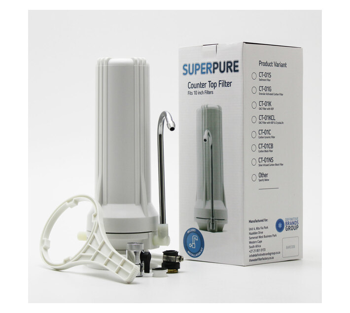 SUPERPURE Counter top Water Filtration System with GAC/KDF