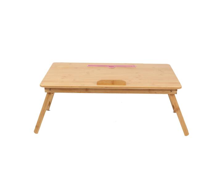 College Originals Large Multi-Functional Bamboo Standing Laptop Table Pink