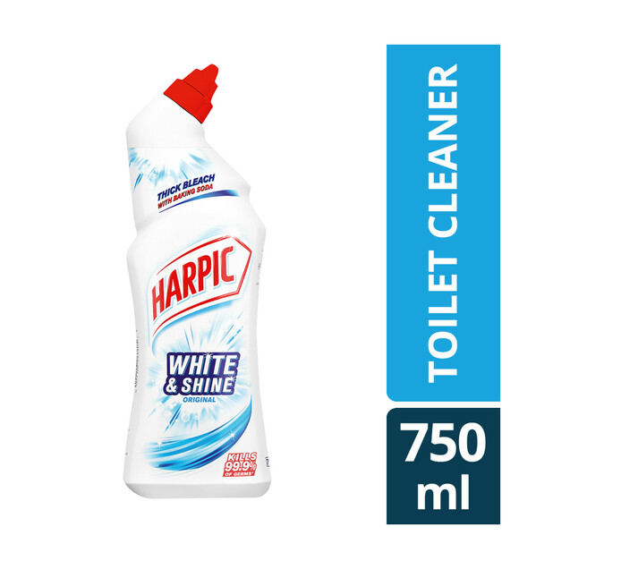 Harpic White And Shine Toilet Cleaner Original (6 x 750ml)