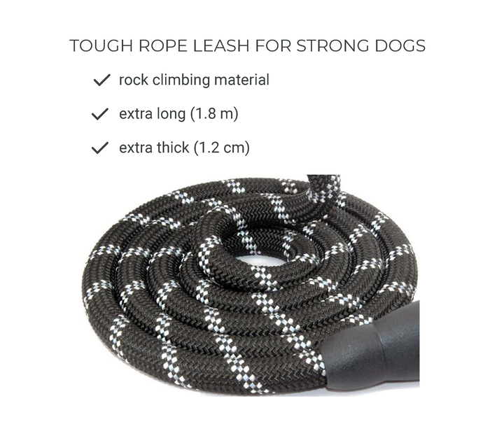 Yowie Dog Leash / Lead Heavy Duty, 1.8M Long, Thick Rope, Padded