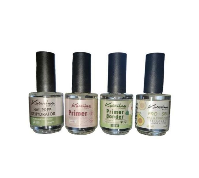 Pro Spa Nail Prep Dehydrator, Primer, Primer Bonder & Cuticle Oil Set