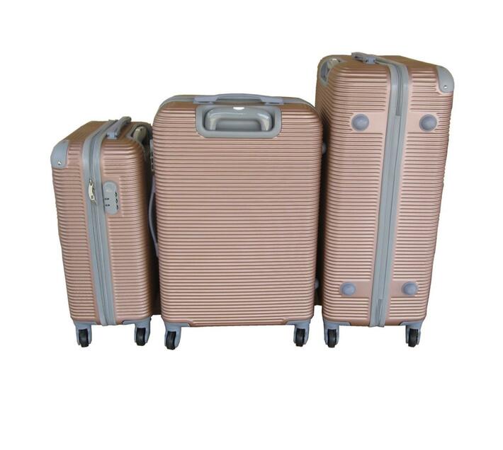 SastroQuality 3 Piece Hard Outer Shell Protected Travel Luggage